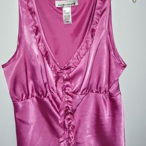 L Jones New York Sport Pink Silk Blouse